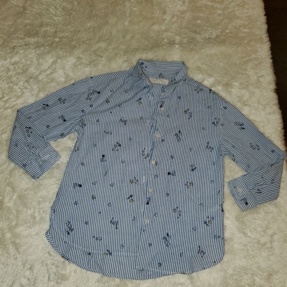 ZARA STRIPED BLOUSE GIRL'S SIZE 9 (EUC) - Picture 1 of 5